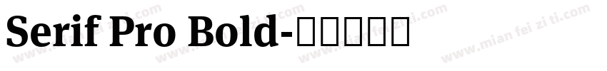 Serif Pro Bold字体转换